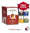 Capsule Compatibili Nespresso 5 Miscele, Offerta 5 Box da 30