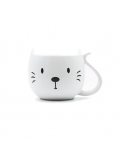 Tazza a forma di gatto, bianca