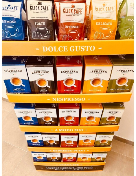 Espositore caffè in cialde e capsule