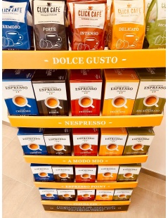 Espositore caffè in cialde e capsule