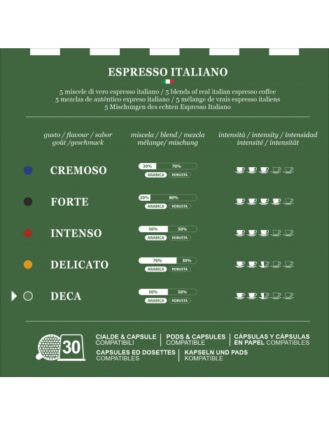 Box Capsule Nespresso Miscela Decaffeinato