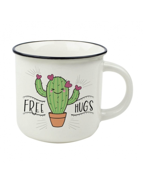 TAZZA CAPPUCCINO CACTUS 350ML BON CHINA