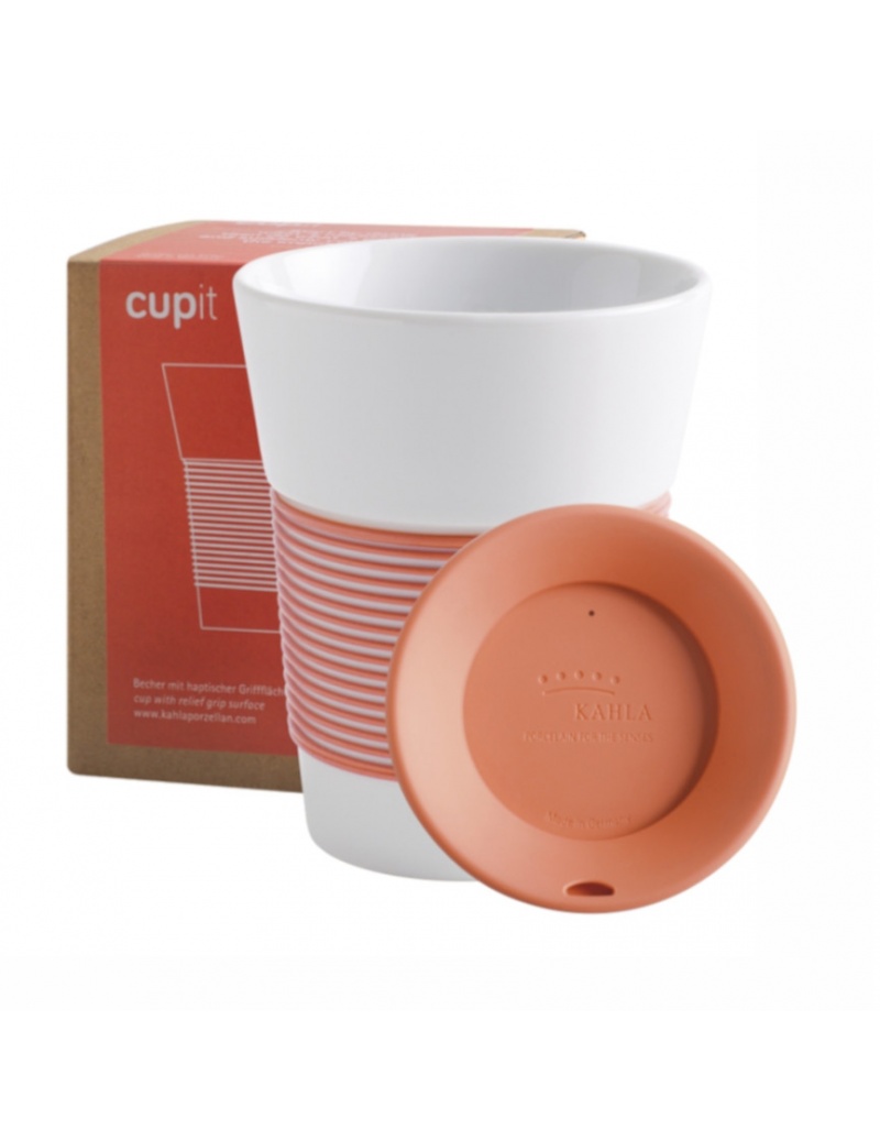 TAZZA KAHLA ARANCIO IN PORCELLANA + COPERCHIO 0.35L
