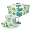 TAZZINA CAFFÈ CON PIATTINO JUNGLE 0.10L IN GIFT BOX NEW BON CHINA