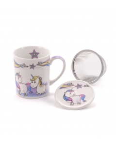 Tisaniera con Filtro e Coperchio da 250 ml, Unicorno