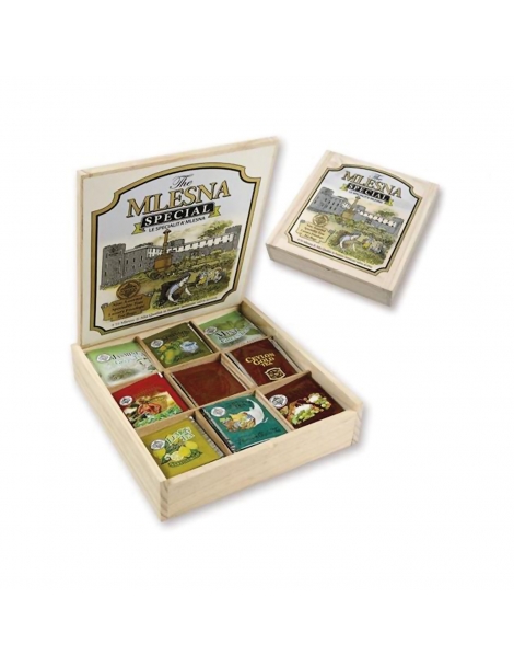 Scatola in legno 90 filtri con 9 tè assortiti