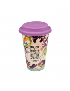 Bicchiere in Porcellana Alice e Tappo in Silicone da 300 ml