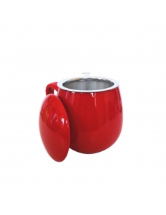 Tazza da Tè con Filtro da 350 ml, Colore Rosso