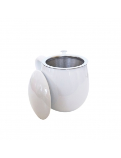 Tazza da Tè con Filtro da 350 ml, Colore Bianco