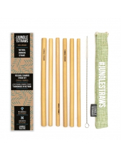 Cannucce in Bamboo riutilizzabili, kit da 6