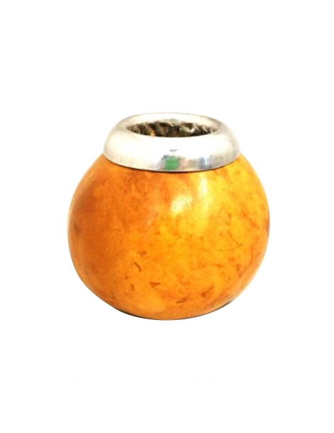 Calabash per Tè Mate da 8,5 cm, colore avana marmorizzato