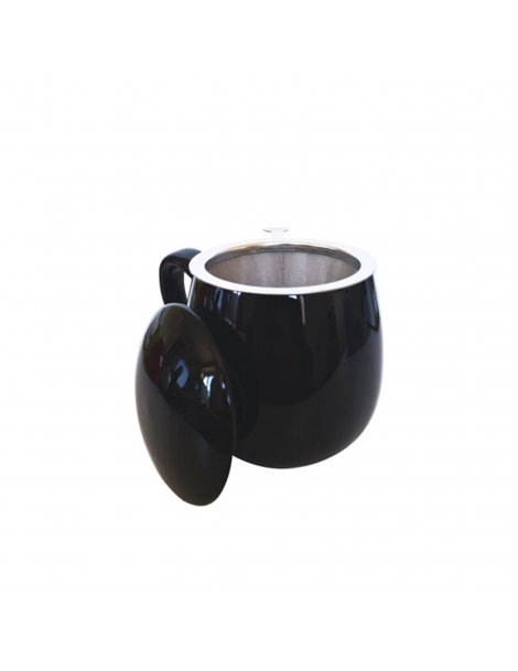 Tazza da Tè con Filtro da 350 ml, Colore Nero