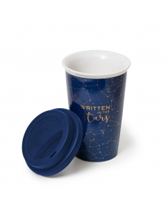 Bicchiere in Porcellana fantasia Stars e Tappo in Silicone