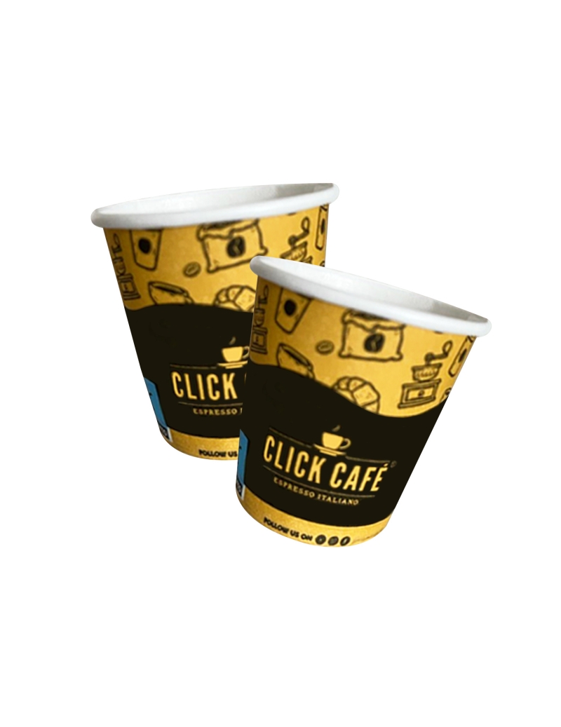 Bicchierini da Caffè di Carta Click Cafè Pack da 50