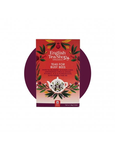 Filtri misti English Tea Shop, Teas For Busy Bees Box da 20
