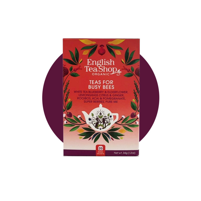 Filtri misti English Tea Shop, Teas For Busy Bees Box da 20