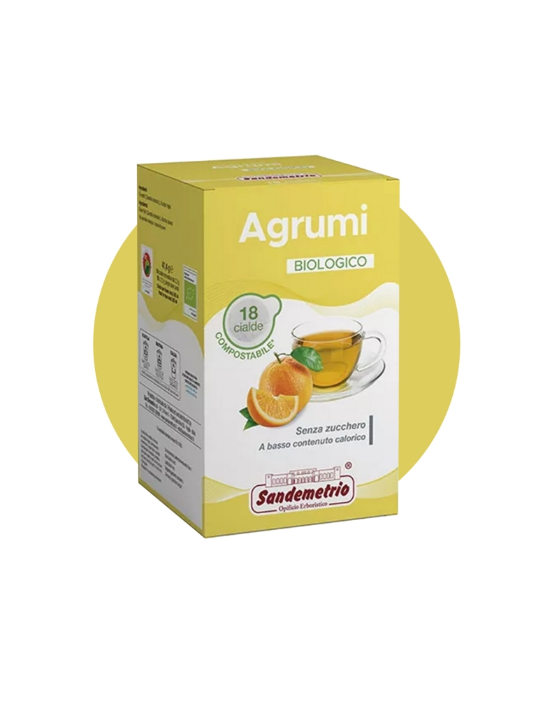 Cialde in Filtro Compostabile Agrumi Bio Sandemetrio, Box da 18