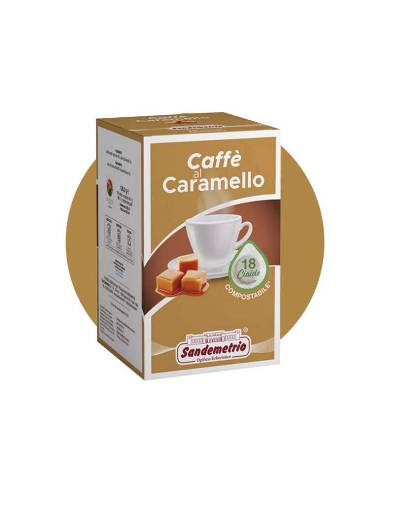 Cialde in Filtro Compostabile Caffè al Caramello Sandemetrio, Box da 18