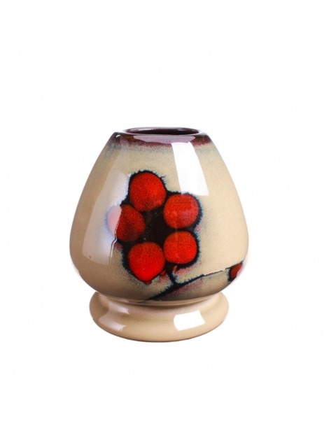 Porta Frustino in porcellana, Plum, per Tè Matcha