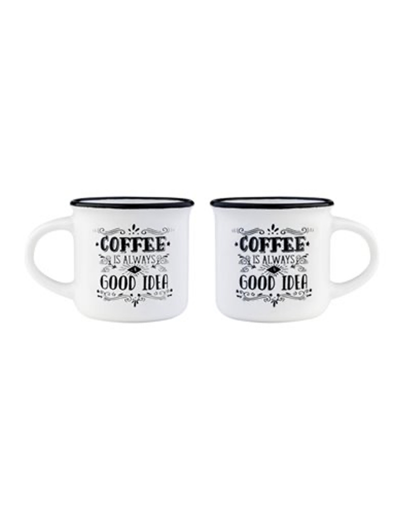 SET 2 TAZZINE CAFFE' GOOD IDEA BON CHINA