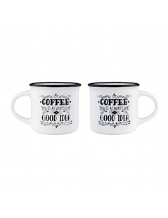 SET 2 TAZZINE CAFFE' GOOD IDEA BON CHINA