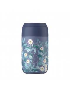Tazza Ermetica Chilly's, Blu con Fiori