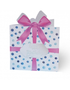 Biglietto di auguri a forma di scatola regalo - Legami