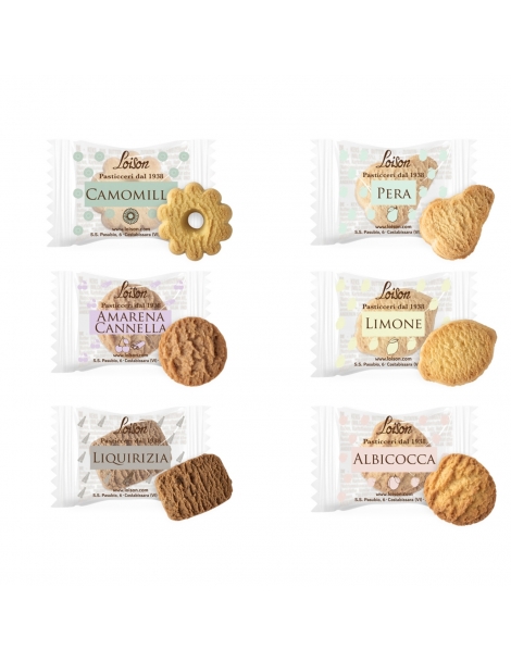 Biscotti Frutta e Meditazione Misti Monoporzione, 6 gusti - Loison