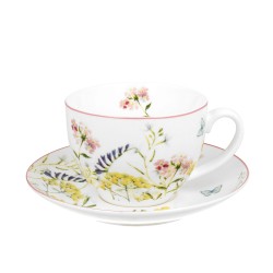 Tazza da tè con piattino in confezione regalo