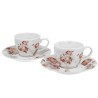 Tazzine da caffè in porcellana con rose