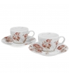 Tazzine da caffè in porcellana con rose