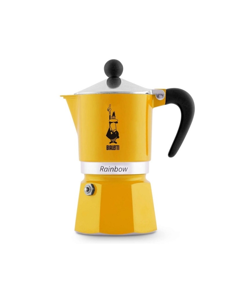 Moka Rainbow Bialetti 3 tazze, colore Ocra