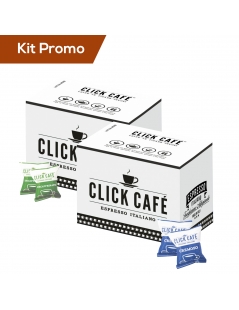 Kit 200 Capsule di Caffè Click Cafè, Cremoso & Decaffeinato
