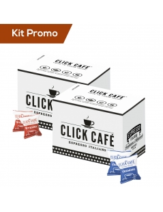 Kit 200 Capsule di caffè Click Café, Cremoso & Intenso