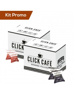 Kit 200 Capsule di caffè Click Café, Intenso & Forte