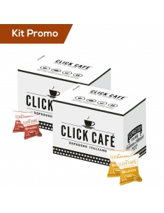 Kit 200 Capsule di caffè Click Café, Intenso & Delicato