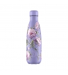 Bottiglia termica Chilly's Bottle - colore glicine con fiori, da 500ml