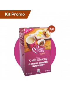 Box 60 capsule caffè al ginseng, compatibili Lavazza Blue