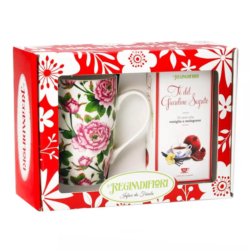 Scatola Regalo Mug + Tè regina di fiori