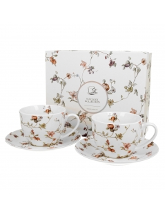 Set 2 Tazze Cappucino Con fiorellini