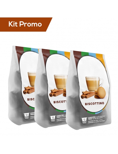 Capsule compatibili con Lavazza Firma, Biscottino box da 36