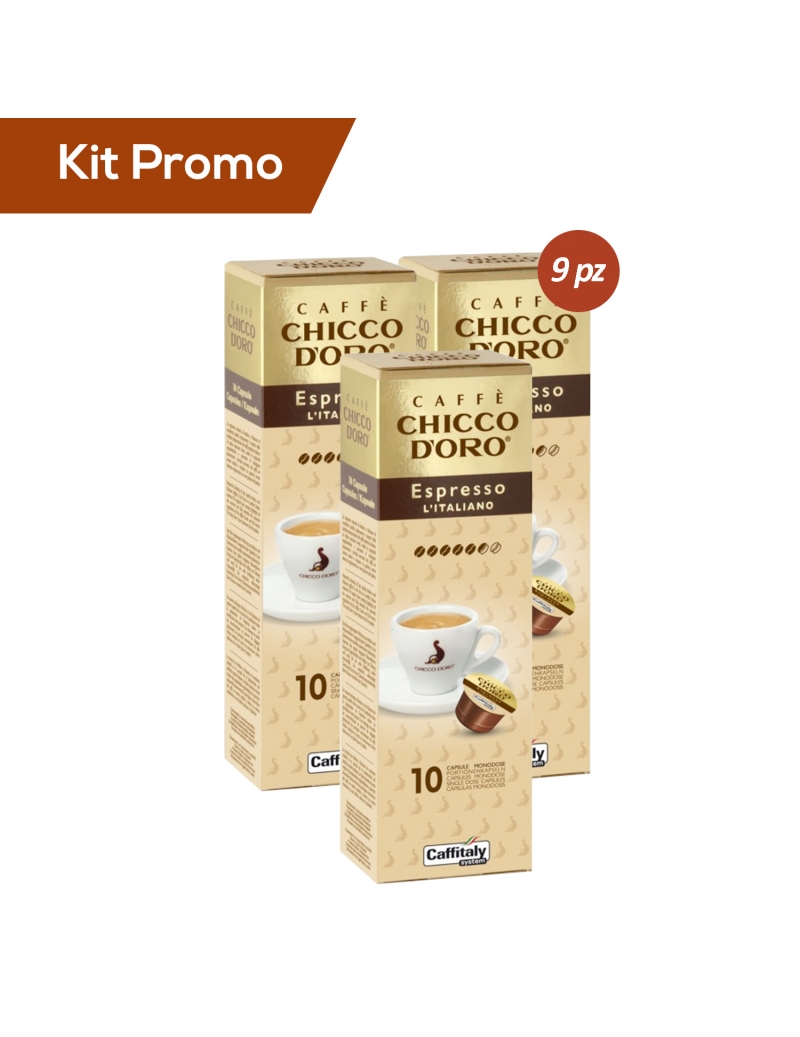 Box 90 capsule espresso italiano Chicco D'oro per Caffitaly