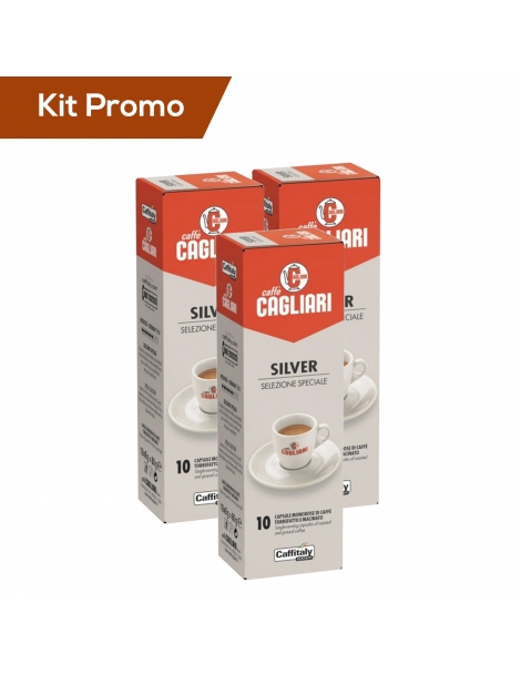 Box 30 capsule silver Cagliari Caffitaly