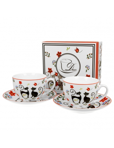 Set 2 Tazze Cappucino Con Piattino