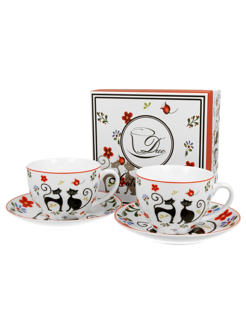 Set 2 Tazze Cappucino Con Piattino
