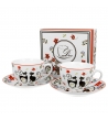 Set 2 Tazze Cappucino Con Piattino