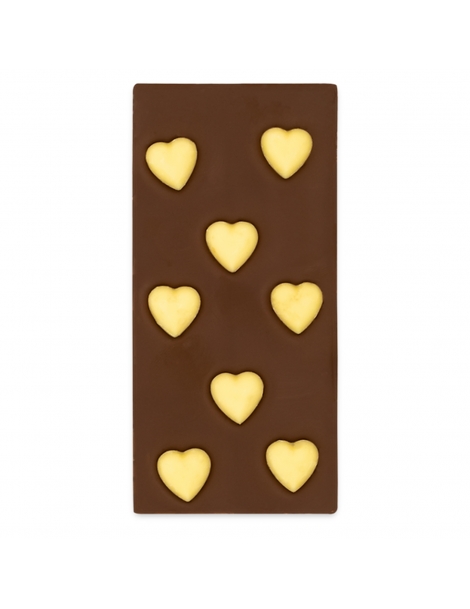 Tavoletta di cioccolato con cuori