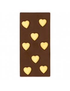 Tavoletta di cioccolato con cuori