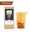 Box tè nero con mango e frutto della passione in foglia con infusiera