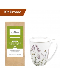 Box tisana digestiva in foglia con tisaniera lavanda